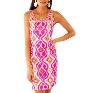 Gretchen Scott Isosceles Dress Cut Out Hot Pink Barbie